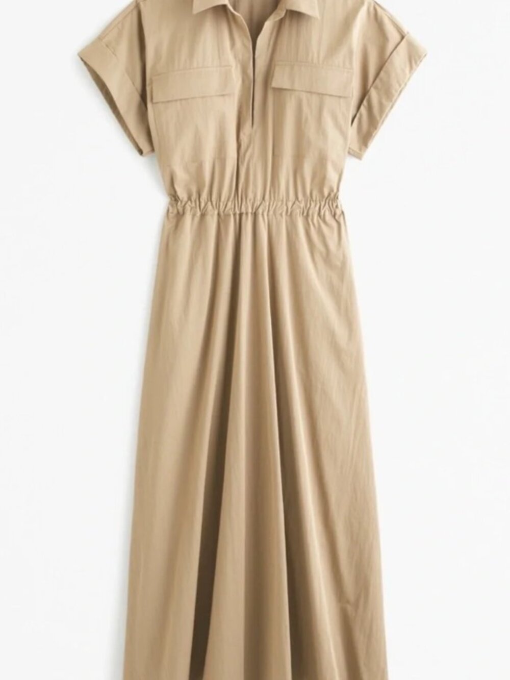 Abercrombie & Fitch | Utility Maxi Shirt Dress | Brown | Size L